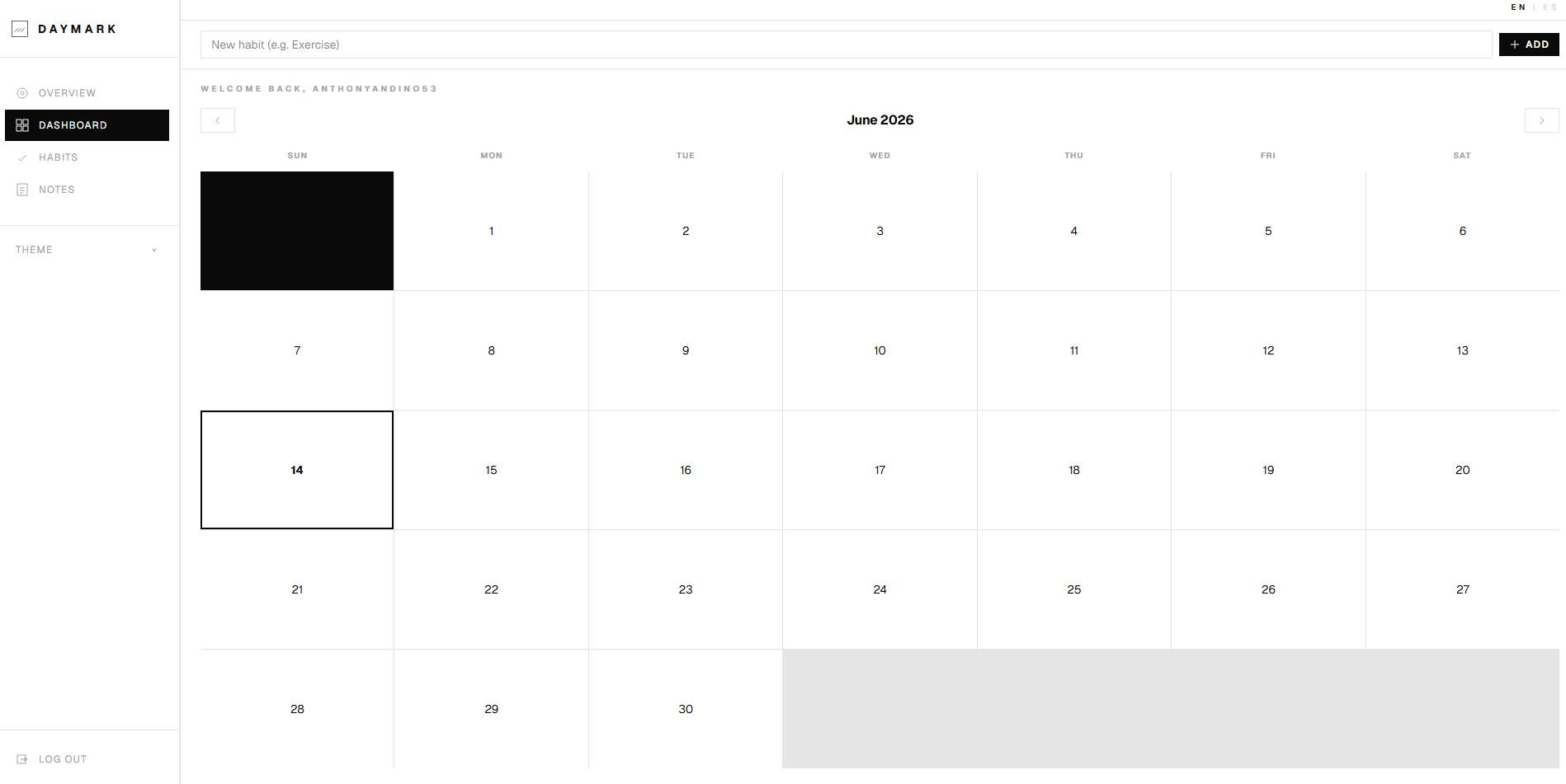 DayMark Habit Tracker